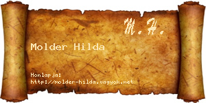 Molder Hilda névjegykártya